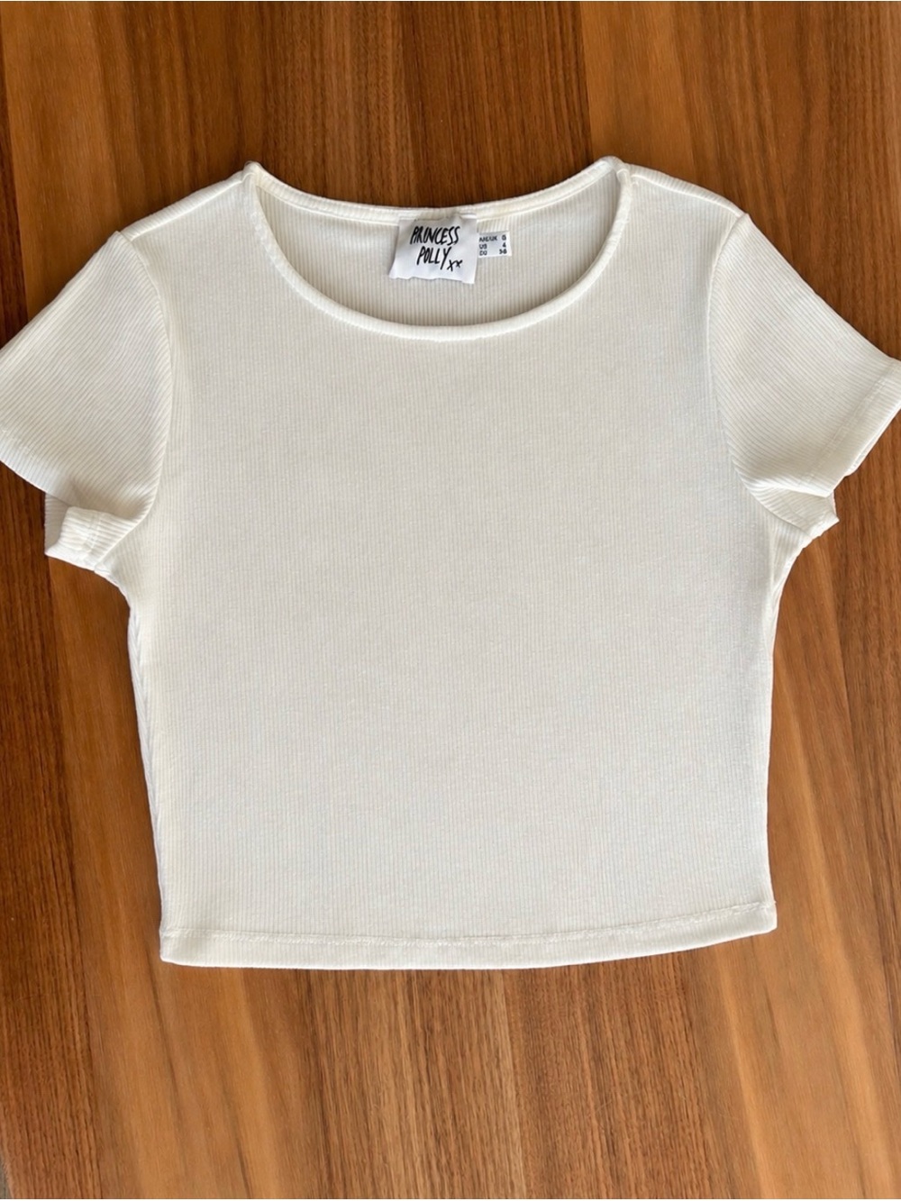 Princess Polly basic  Ribbed Scoop Crop Top